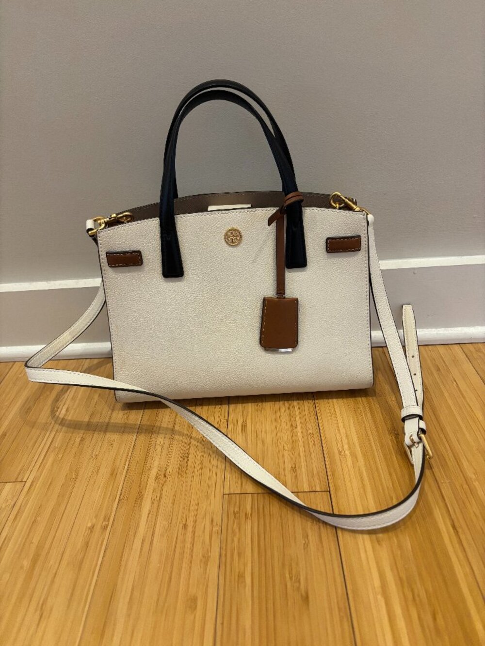 Tory Burch Walker Color-Block Small Satchel